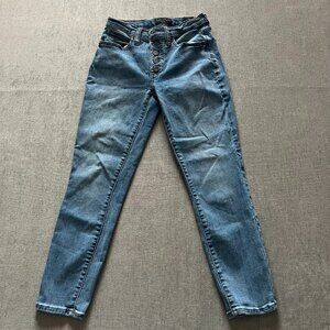 Lucky Brand Jeans Women Size 2/26 Denim Blue Mid Rise Crop Ava Casual Cotton Mix